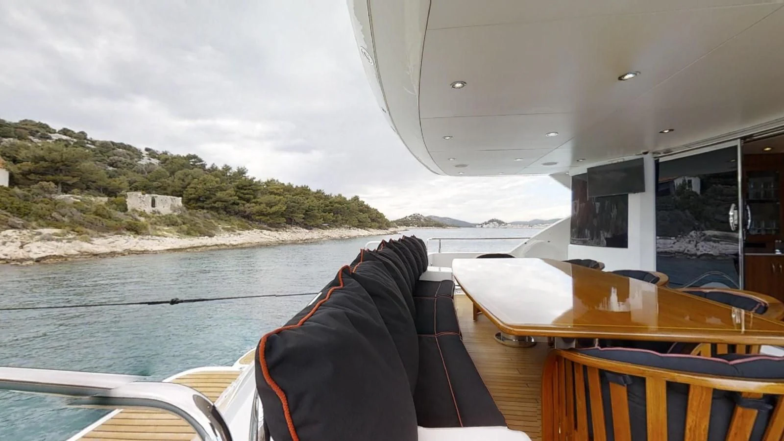 a boat on the water aboard WHITE PEARL I Yacht for Sale