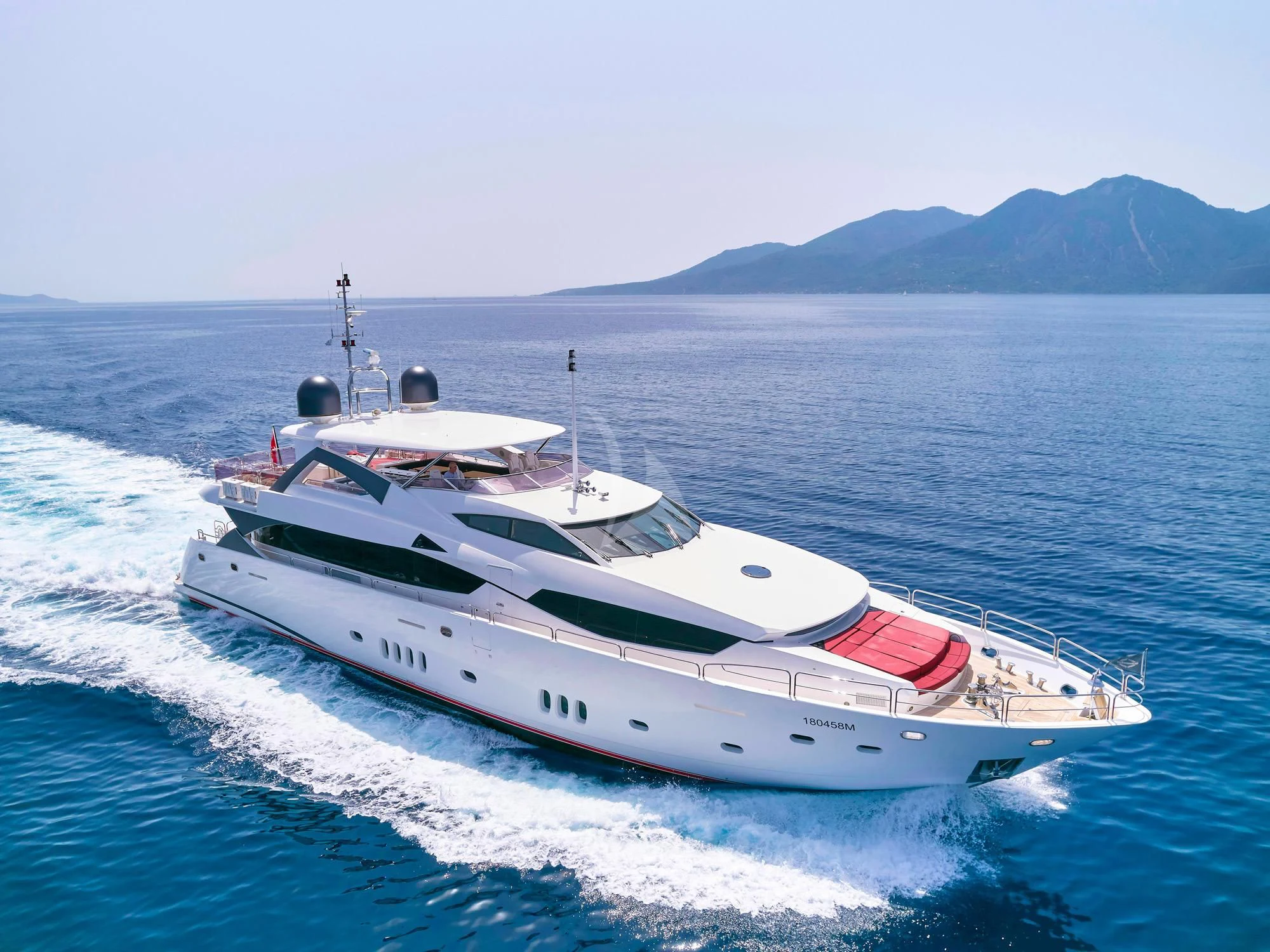 a boat on the water aboard WHITE PEARL I Yacht for Sale