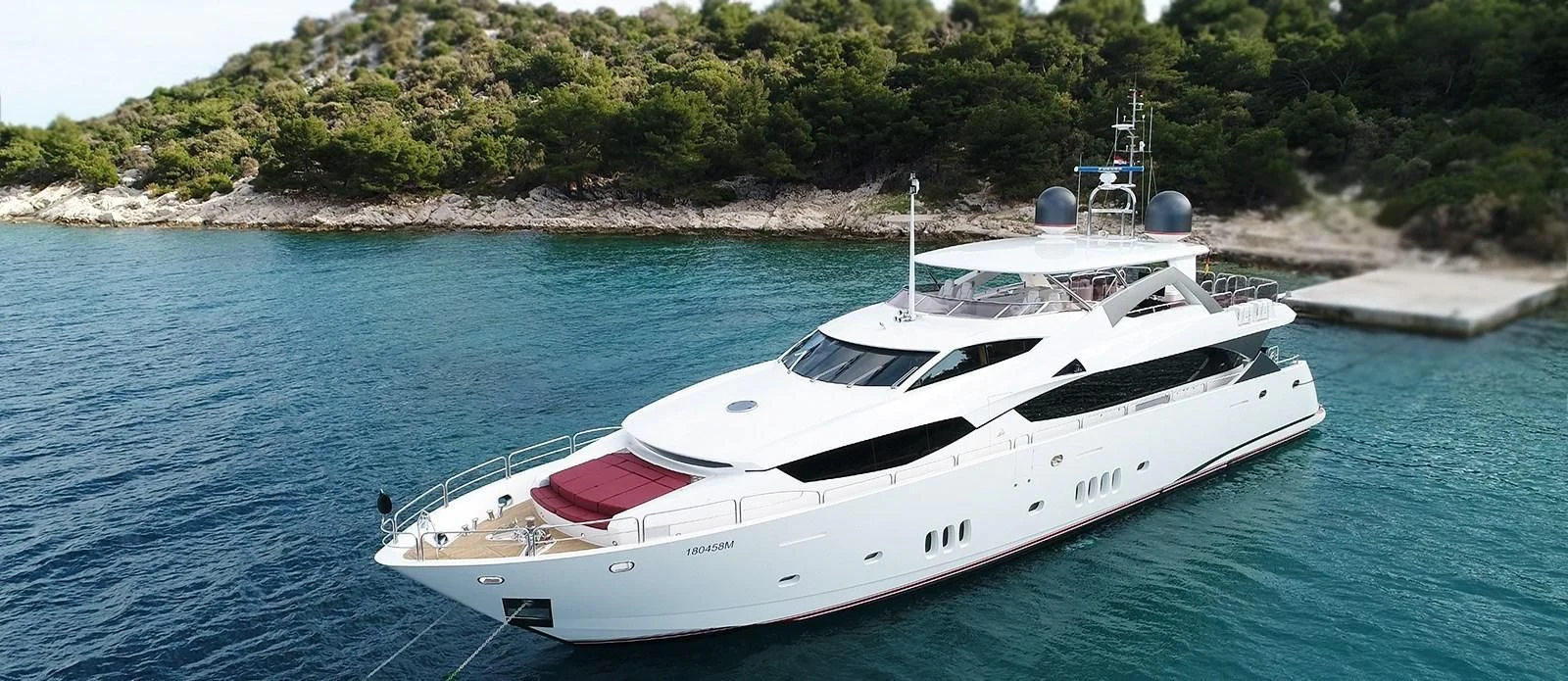a white yacht in the water aboard WHITE PEARL I Yacht for Sale