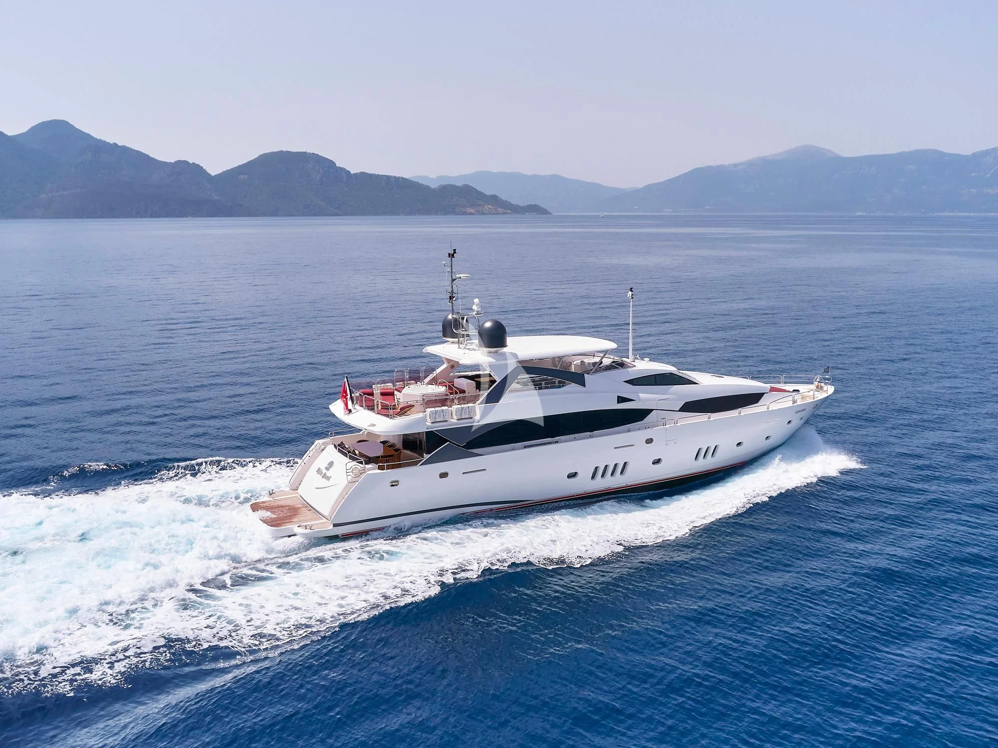 a boat on the water aboard WHITE PEARL I Yacht for Sale