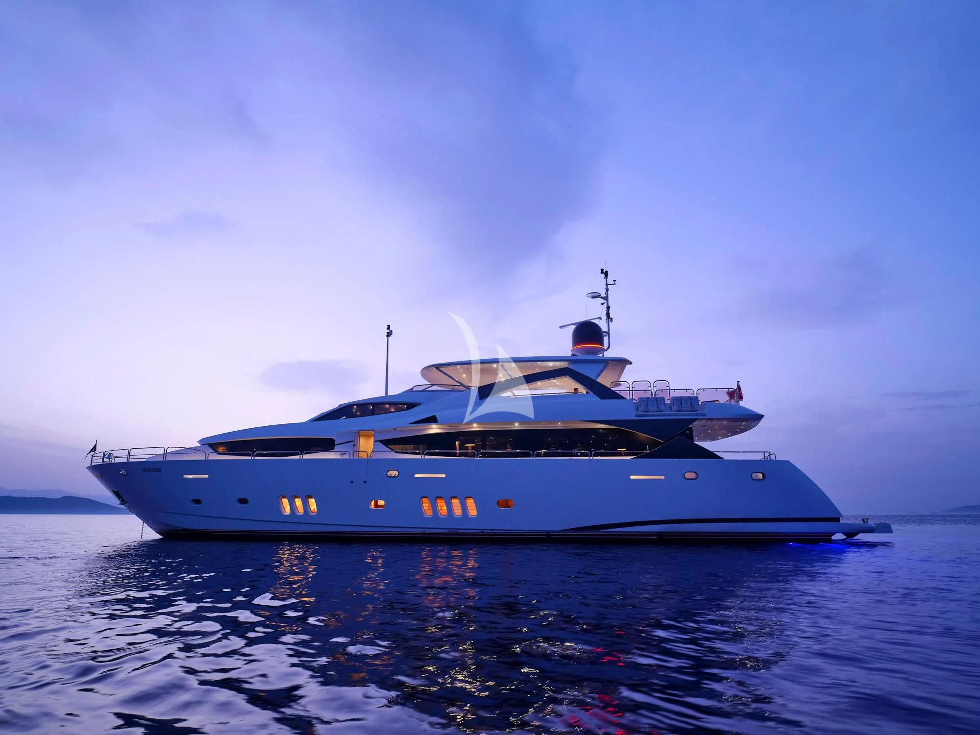 a boat in the water aboard WHITE PEARL I Yacht for Sale