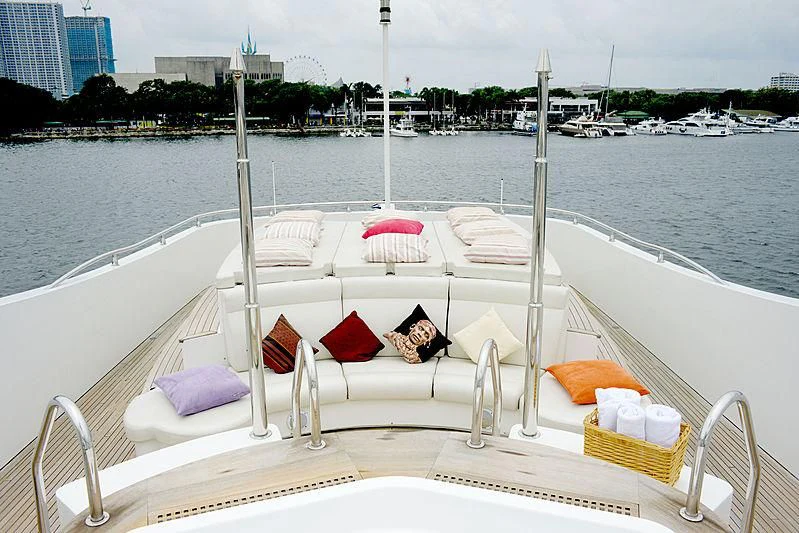 a boat on the water aboard HAPPY LIFE Yacht for Sale