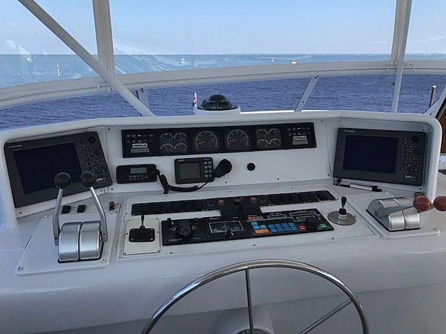 a cockpit of a plane aboard LADY GRAY Yacht for Sale