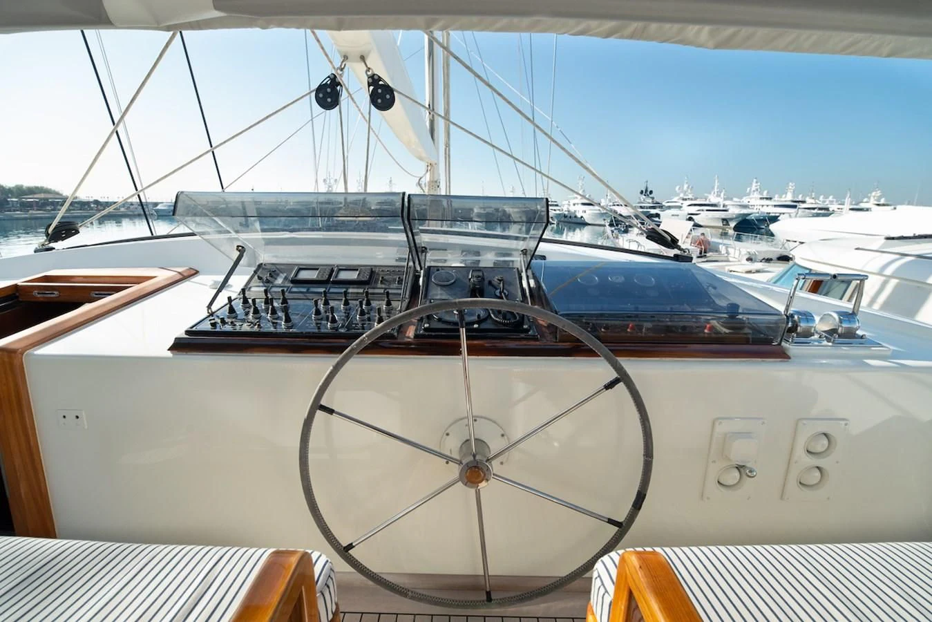 the cockpit of a plane aboard BELLE BRISE Yacht for Sale