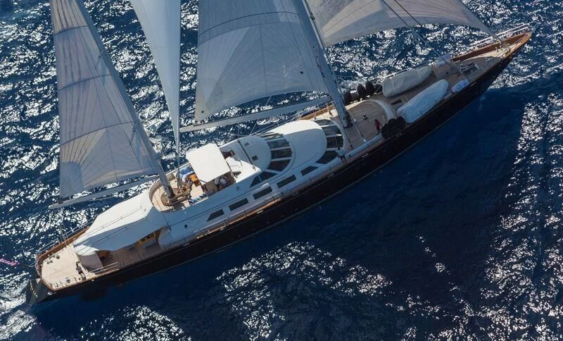 a high angle view of a boat aboard BELLE BRISE Yacht for Sale