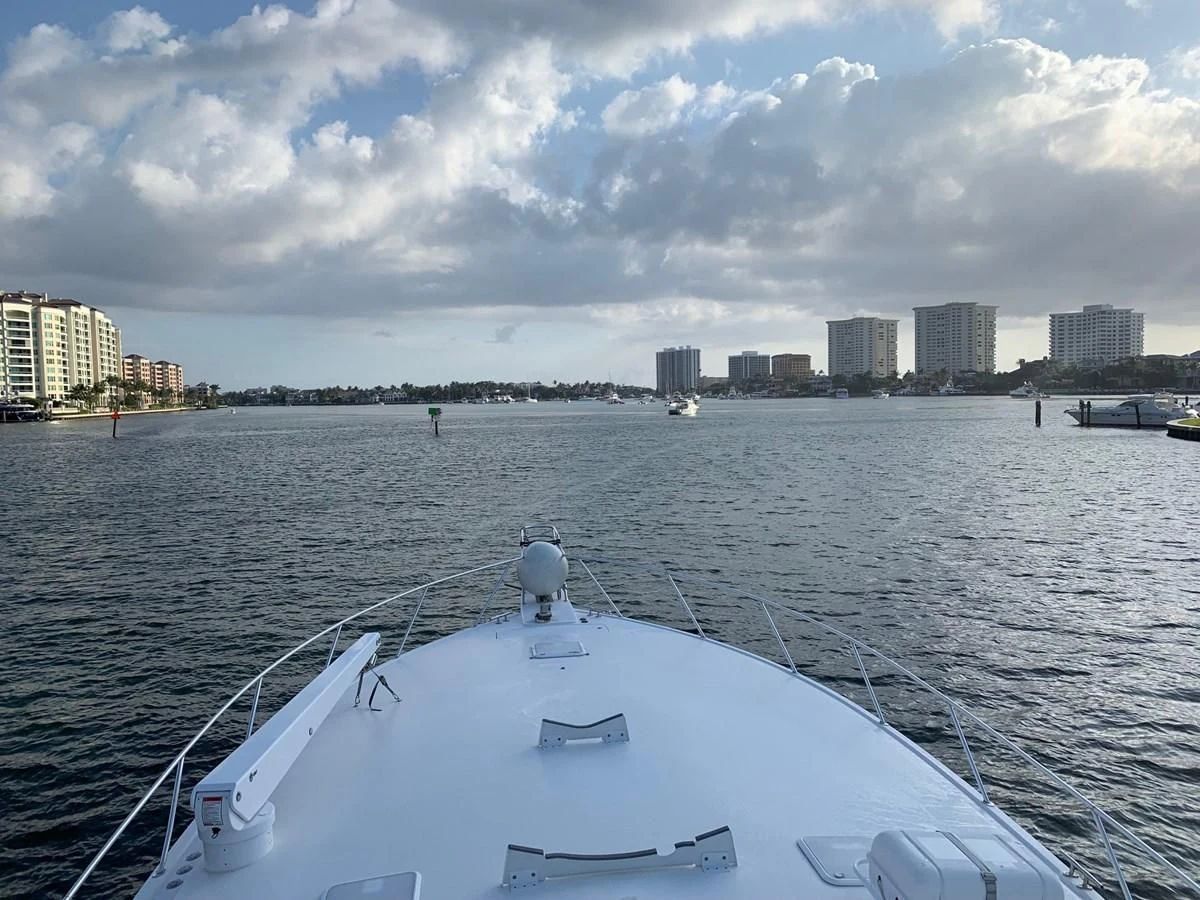 a boat on the water aboard DON'T STOP BELIEVIN Yacht for Sale