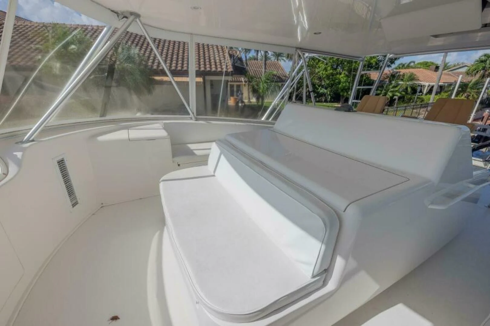 a large white object with a window aboard DON'T STOP BELIEVIN Yacht for Sale