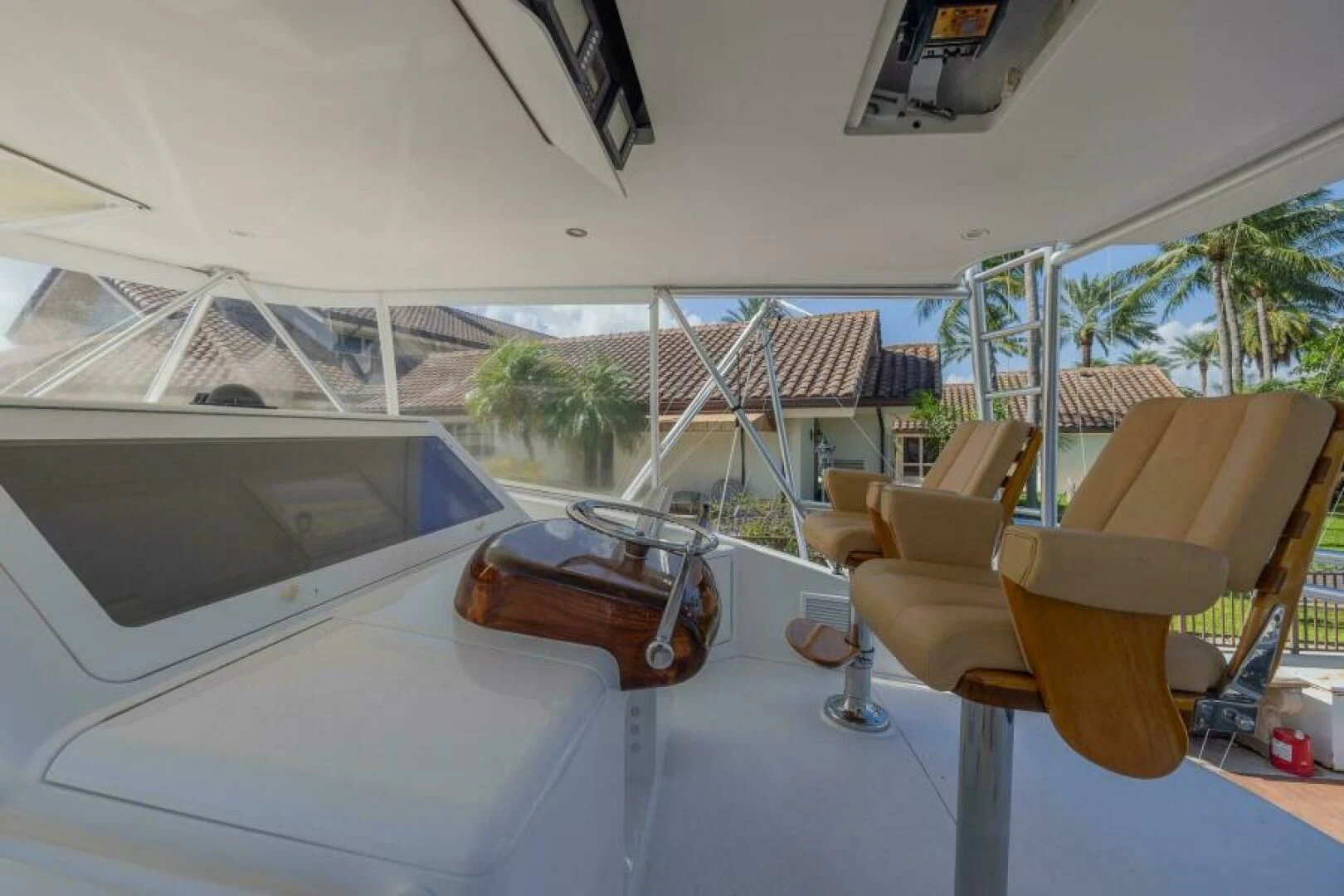 a room with a table and chairs aboard DON'T STOP BELIEVIN Yacht for Sale
