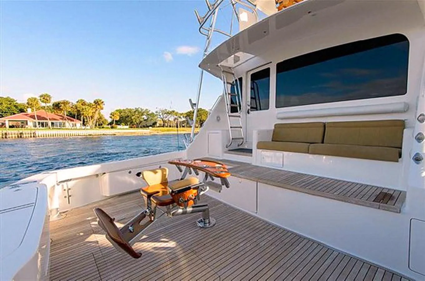 a boat on the water aboard DON'T STOP BELIEVIN Yacht for Sale