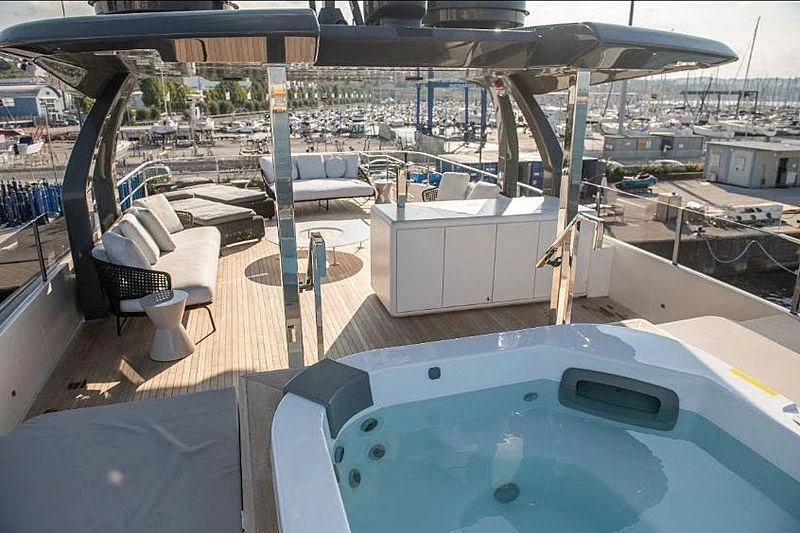 a boat on the water aboard SK Yacht for Sale