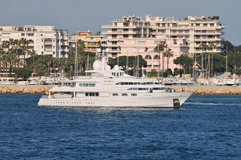 a boat in the water aboard DANCING HARE Yacht for Sale