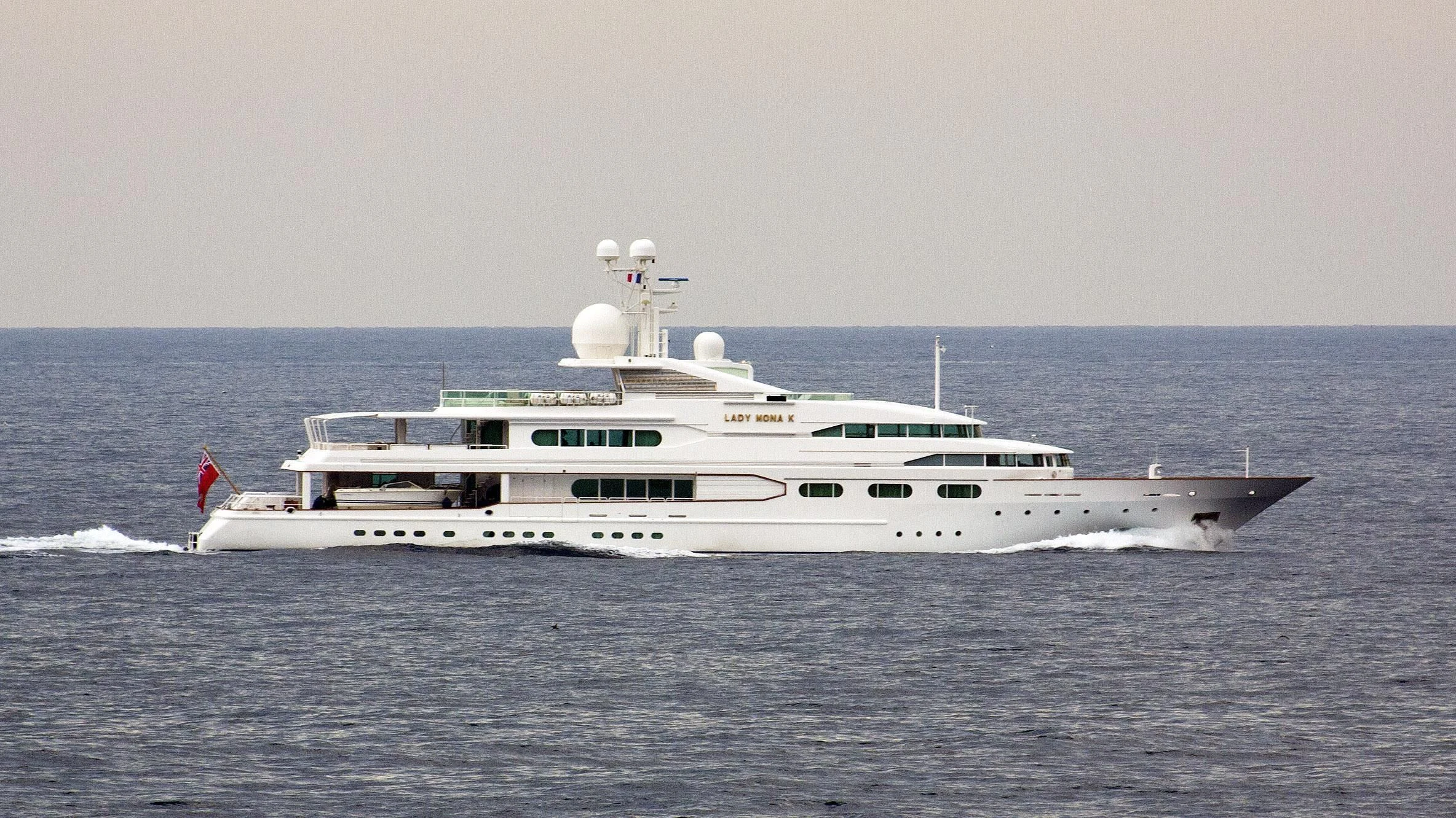 a large white boat in the water aboard DANCING HARE Yacht for Sale