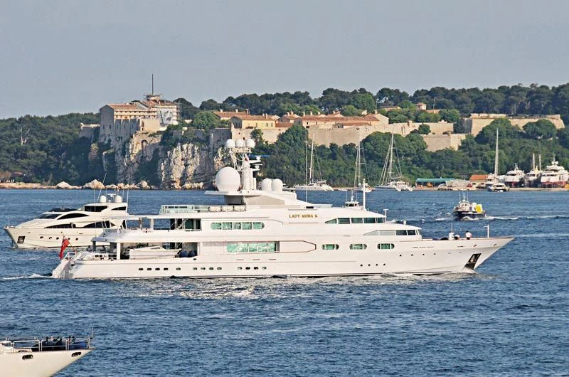 a boat in the water aboard DANCING HARE Yacht for Sale