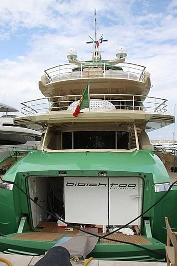 a boat on a trailer aboard ALMAHA Yacht for Sale
