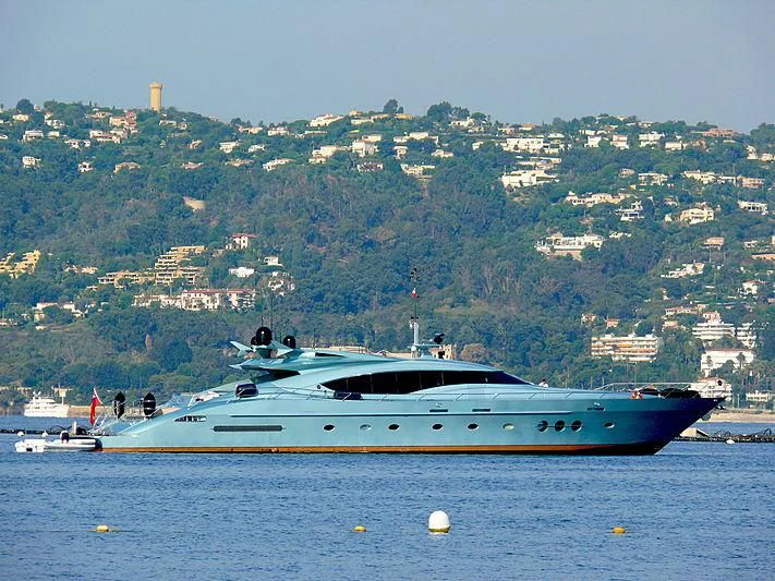 a boat in the water aboard VANTAGE Yacht for Sale
