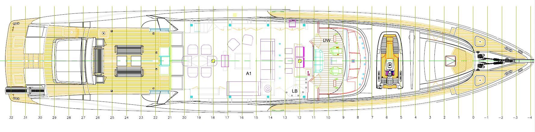 diagram aboard VANTAGE Yacht for Sale