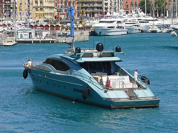 a boat in the water aboard VANTAGE Yacht for Sale