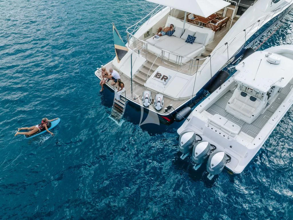 a boat in the water aboard VANTAGE Yacht for Sale