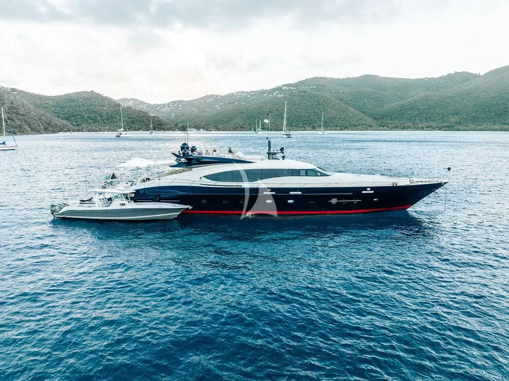 a boat in the water aboard VANTAGE Yacht for Sale