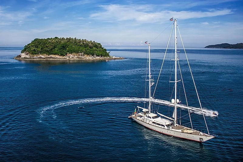 a boat on the water aboard INFINIUM Yacht for Sale
