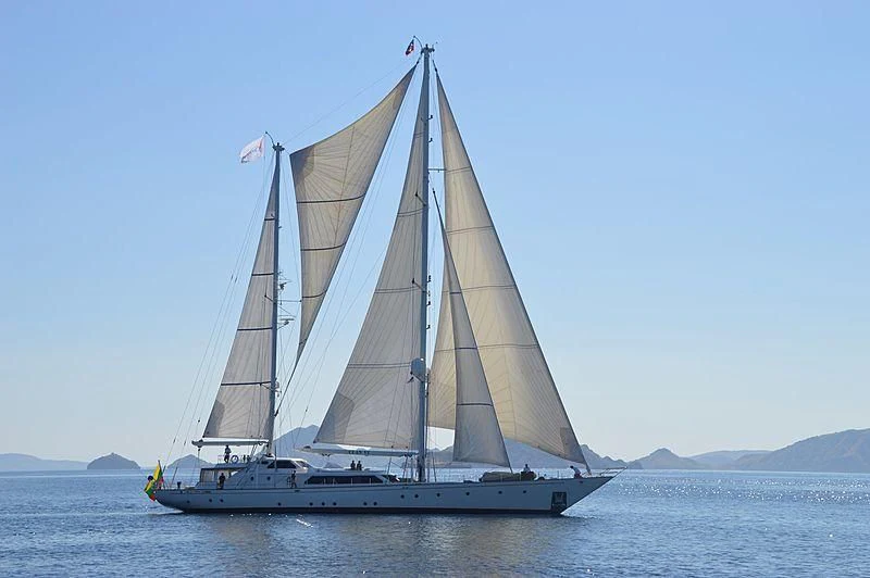 a sailboat on the water aboard INFINIUM Yacht for Sale
