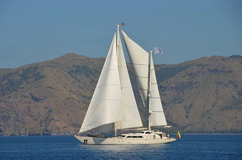 a sailboat on the water aboard INFINIUM Yacht for Sale