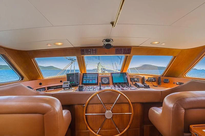 inside of a plane aboard INFINIUM Yacht for Sale
