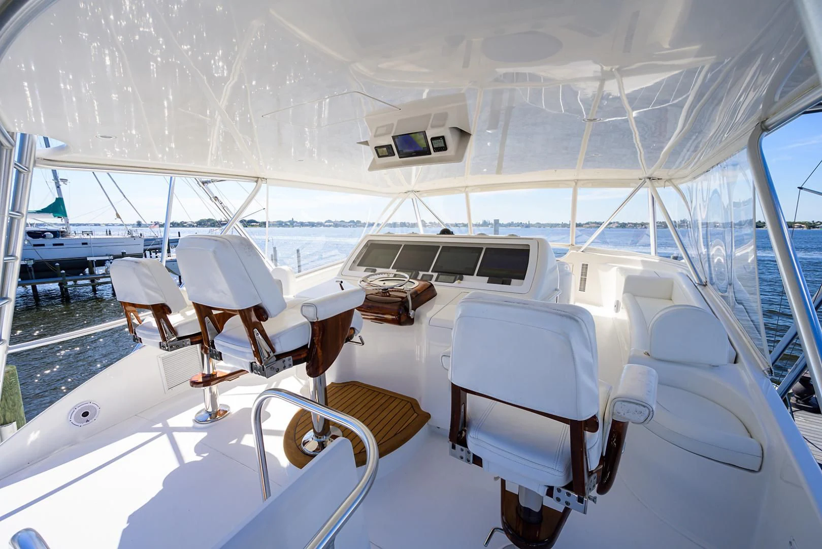 a boat with a deck and chairs aboard RITE ANGLER Yacht for Sale