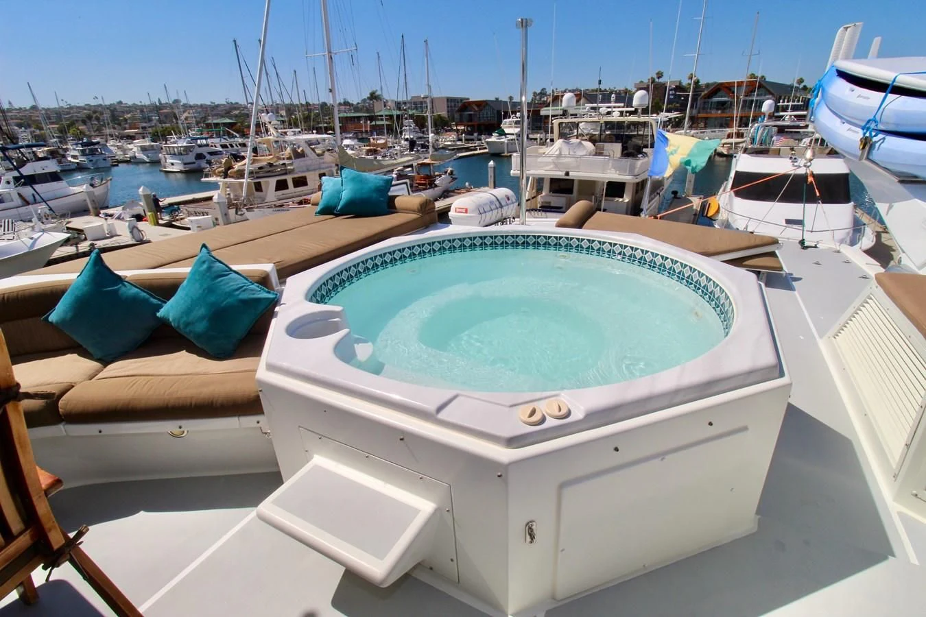 a pool on a boat aboard NO EXCEPTIONS Yacht for Sale