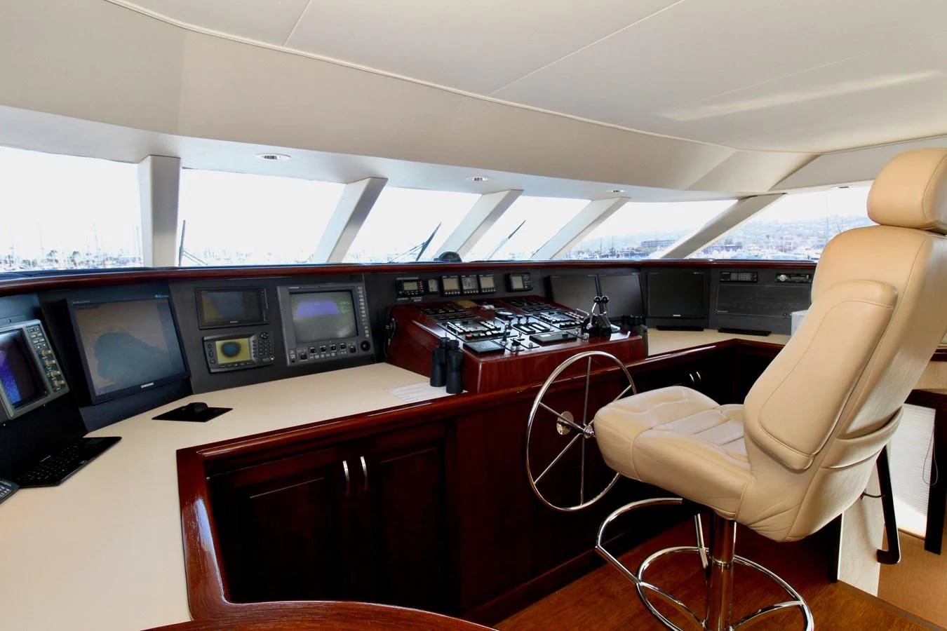 a room with a desk and computer aboard NO EXCEPTIONS Yacht for Sale