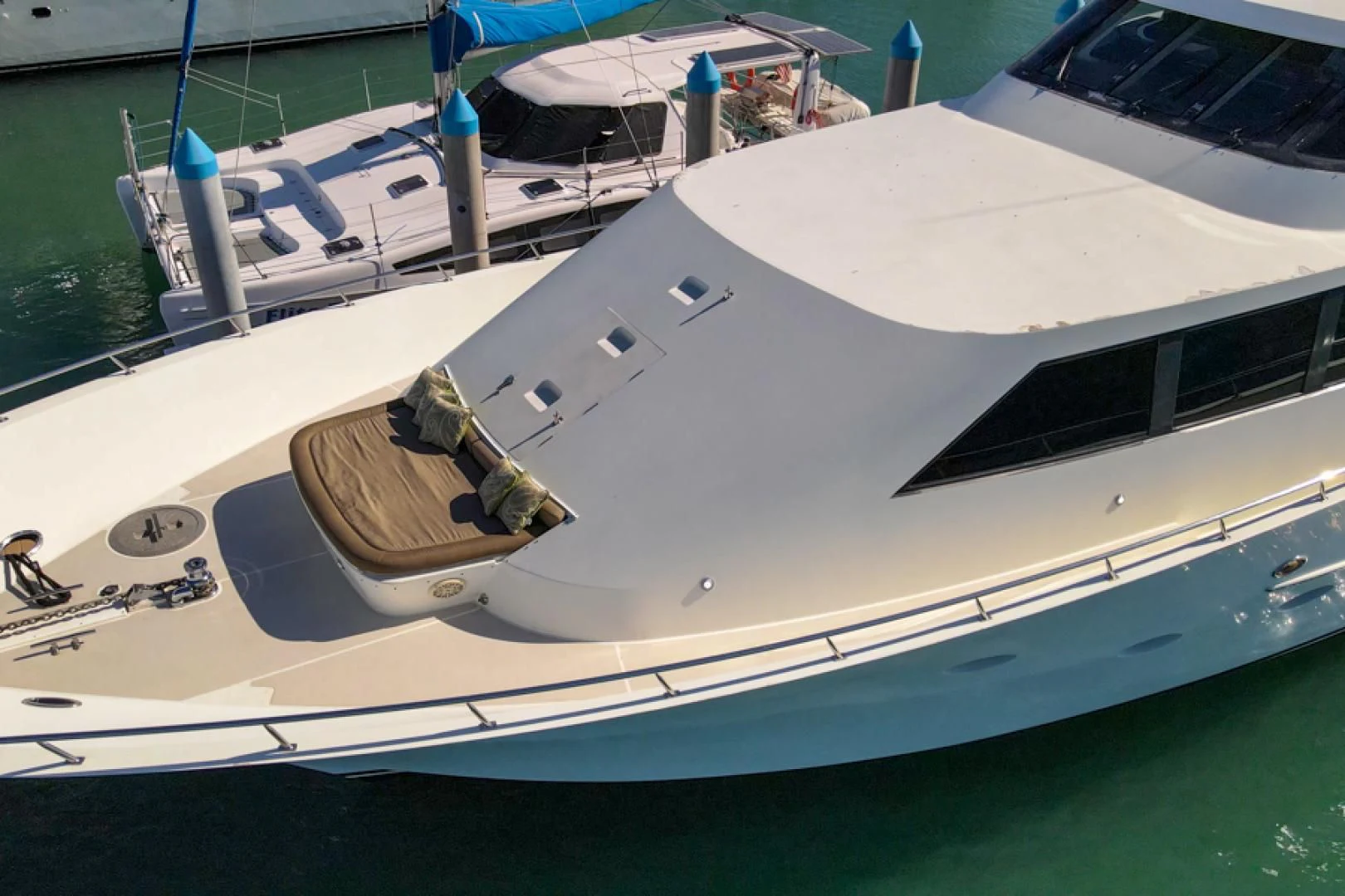a boat on the water aboard NO EXCEPTIONS Yacht for Sale