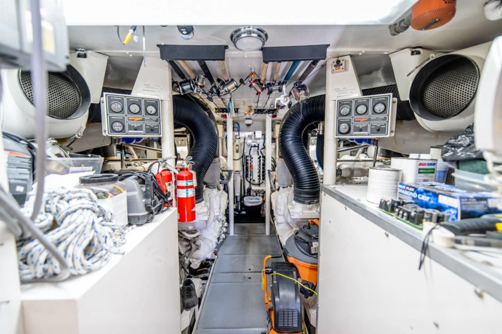 a room with machinery and equipment aboard NO EXCEPTIONS Yacht for Sale