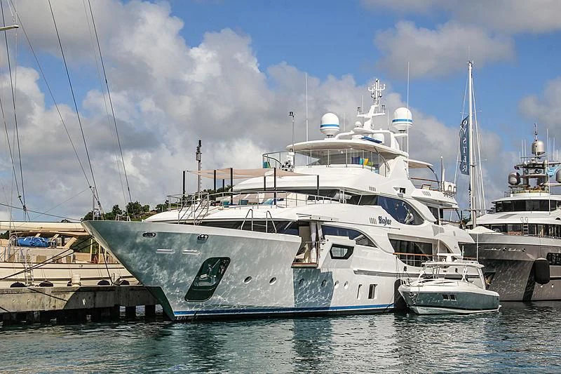 a few boats docked aboard JODI ANN Yacht for Charter