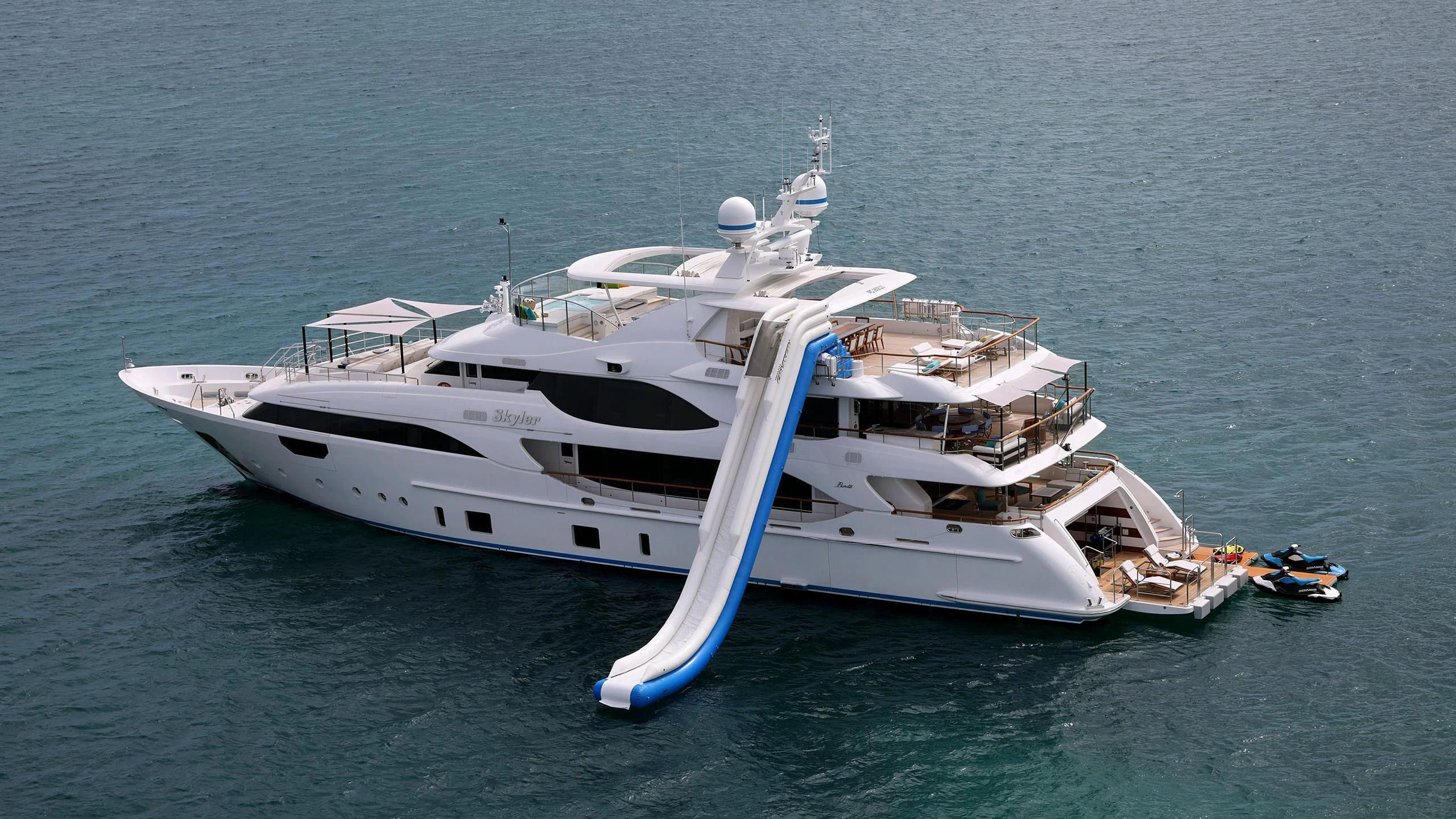 a white yacht on the water aboard JODI ANN Yacht for Charter