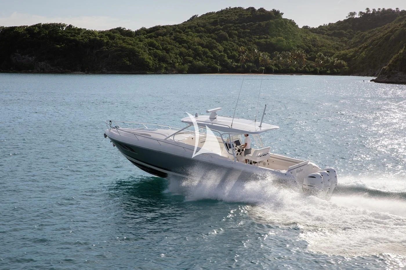 a boat in the water aboard JODI ANN Yacht for Charter