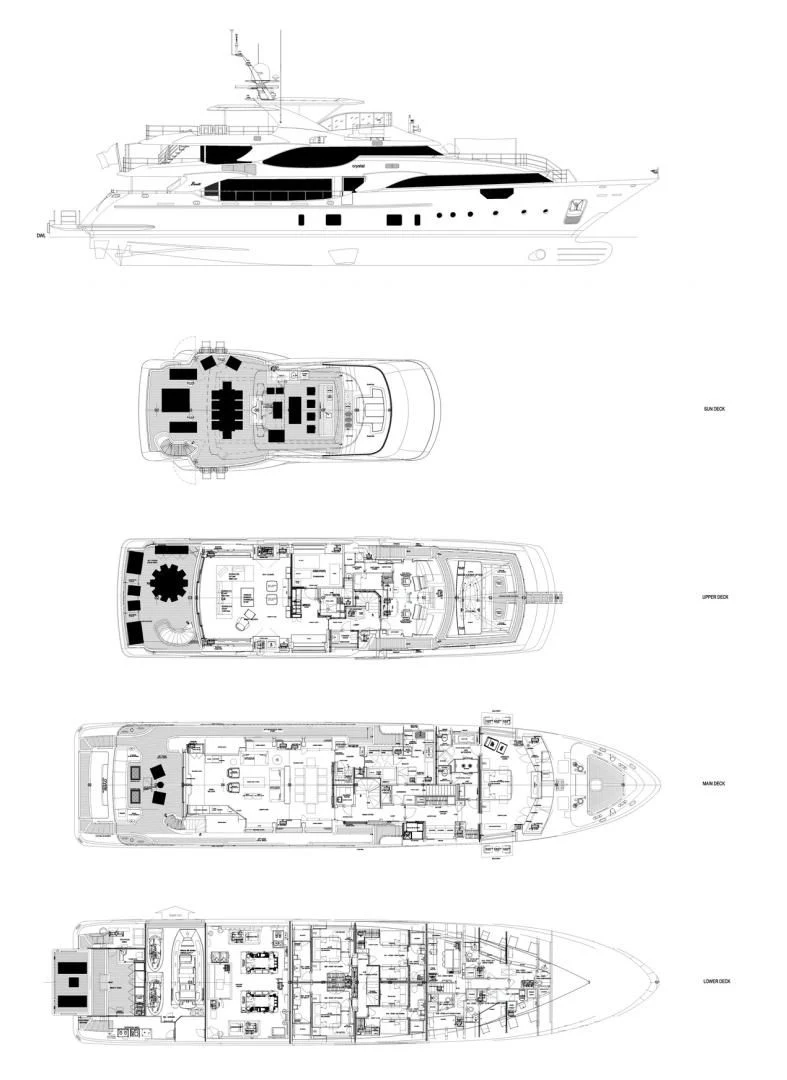 diagram, engineering drawing aboard JODI ANN Yacht for Charter