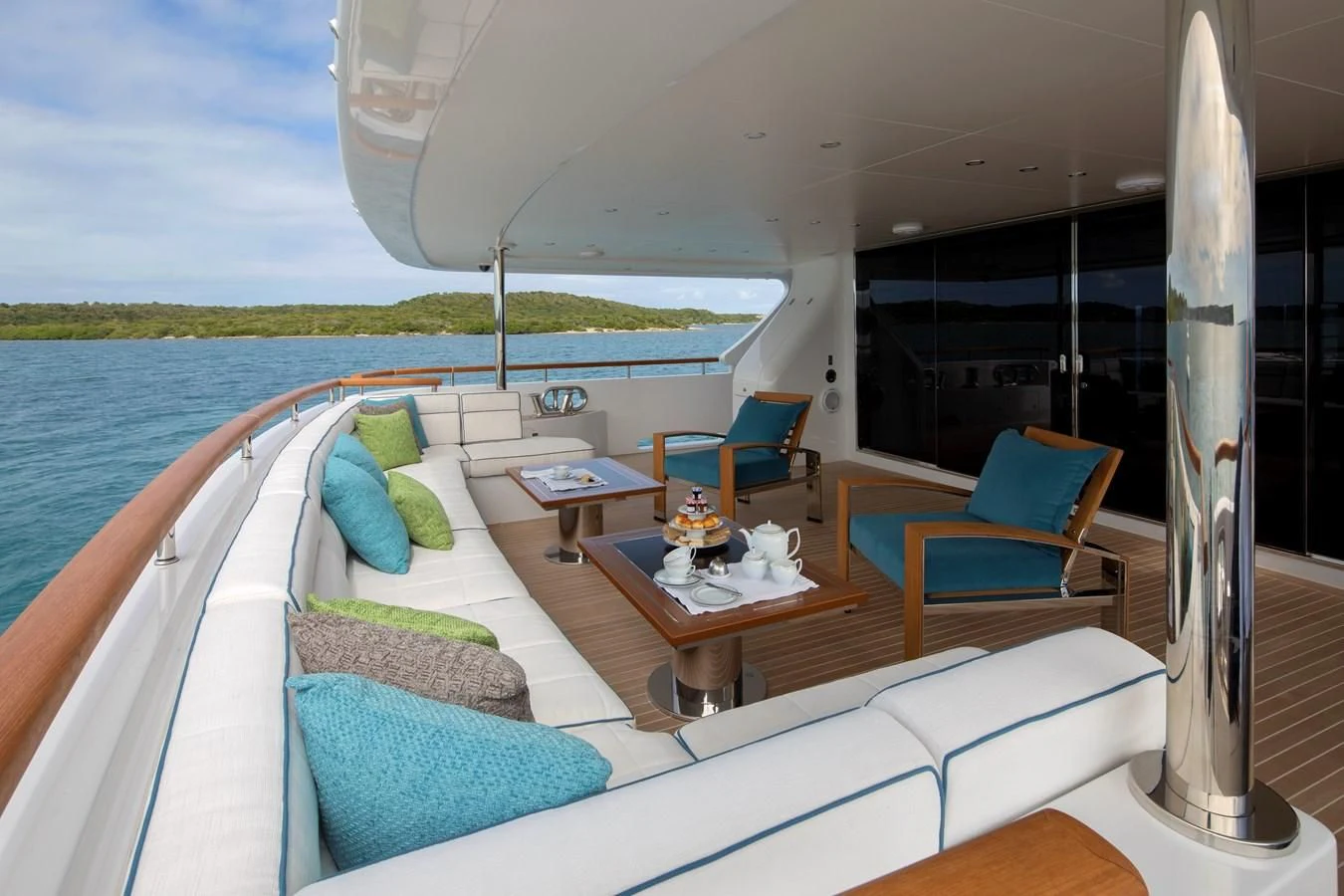 a boat on the water aboard JODI ANN Yacht for Charter