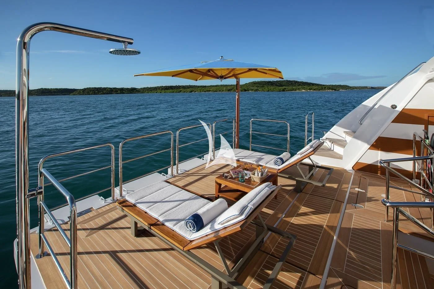 a boat on the water aboard JODI ANN Yacht for Charter