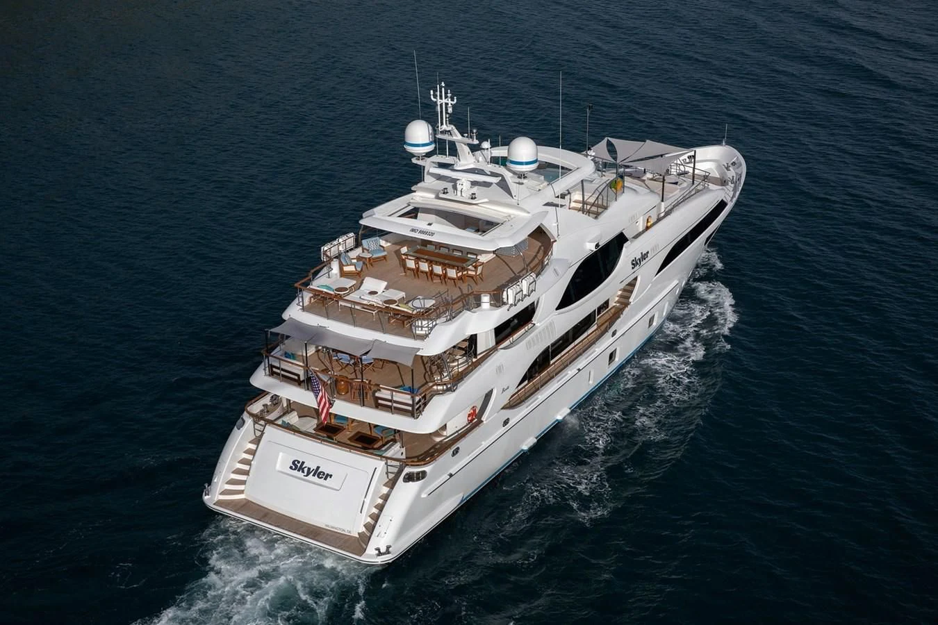 a ship in the water aboard JODI ANN Yacht for Charter