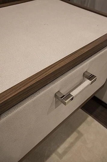 a white wall with a metal frame aboard JODI ANN Yacht for Charter