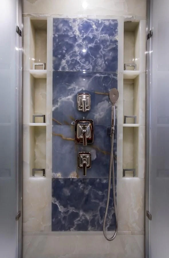 a door with a lock aboard JODI ANN Yacht for Charter