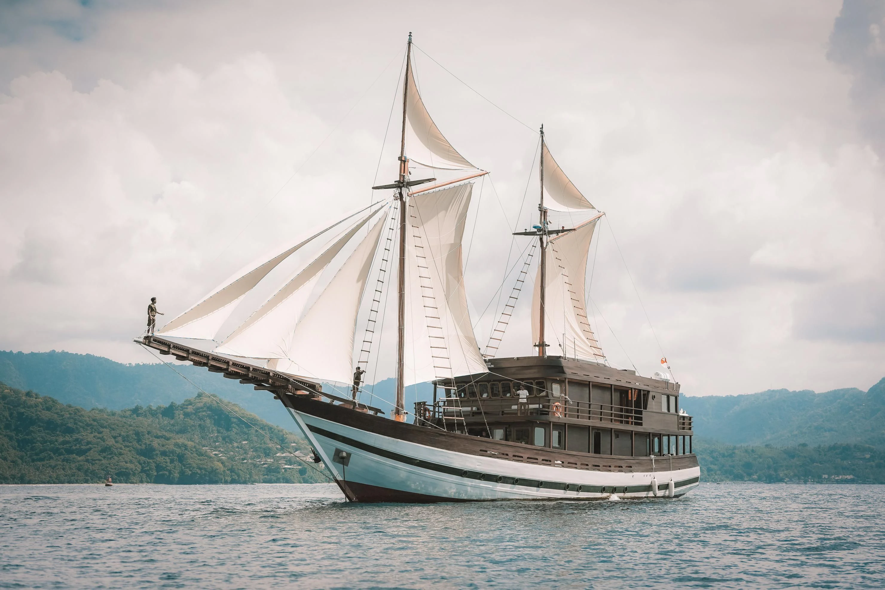 a boat in the water aboard SAMSARA SAMUDRA Yacht for Sale