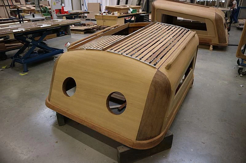 a wooden model of a boat aboard VAGRANT Yacht for Sale