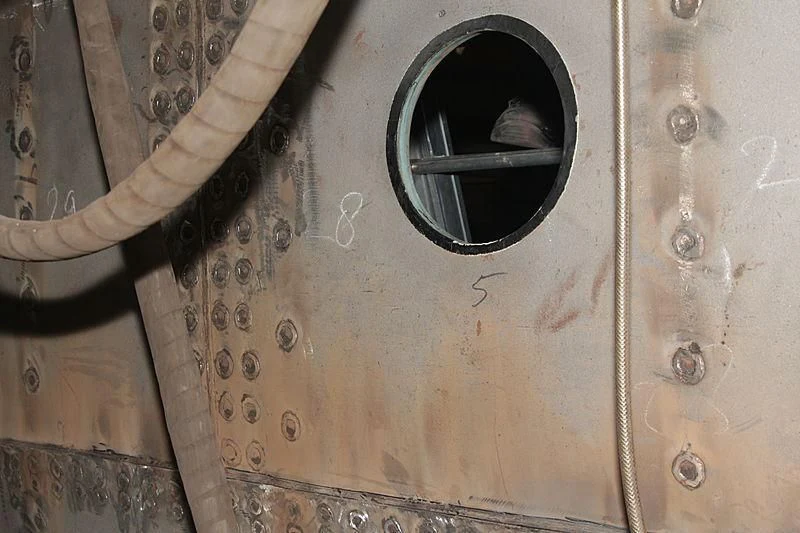 a close-up of a door aboard VAGRANT Yacht for Sale