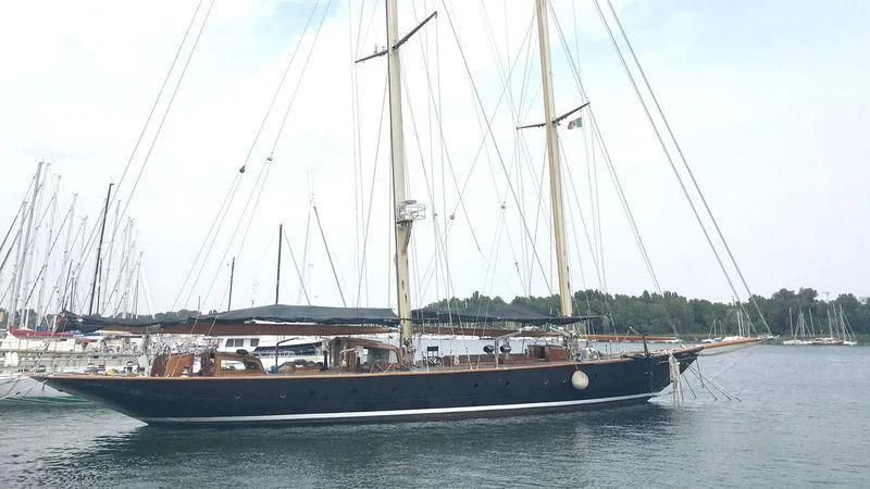 a boat in the water aboard VAGRANT Yacht for Sale