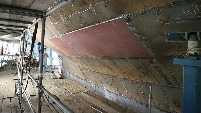 a large wooden structure aboard VAGRANT Yacht for Sale