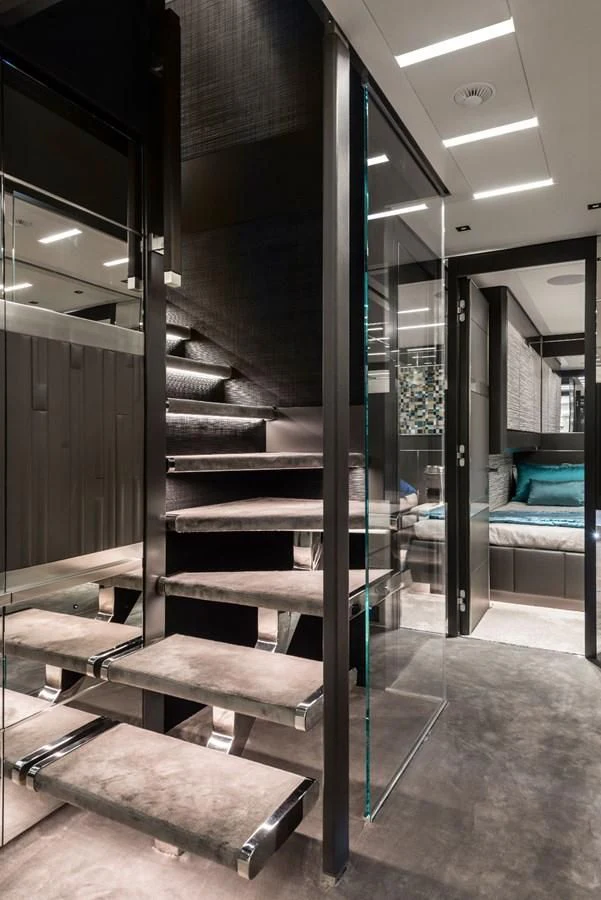 a room with a row of seats aboard TOUCH ME Yacht for Sale