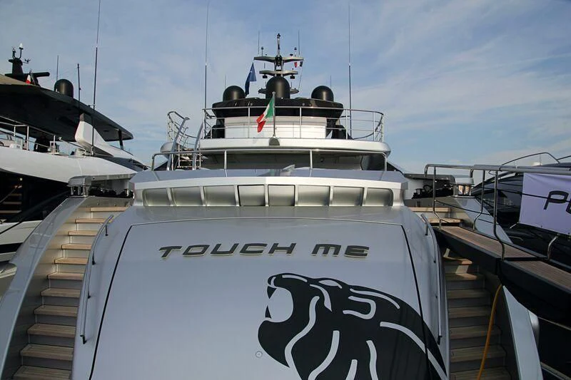a large white ship aboard TOUCH ME Yacht for Sale