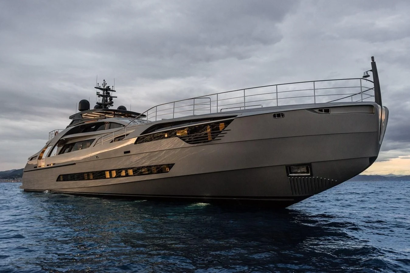 a large ship in the water aboard TOUCH ME Yacht for Sale