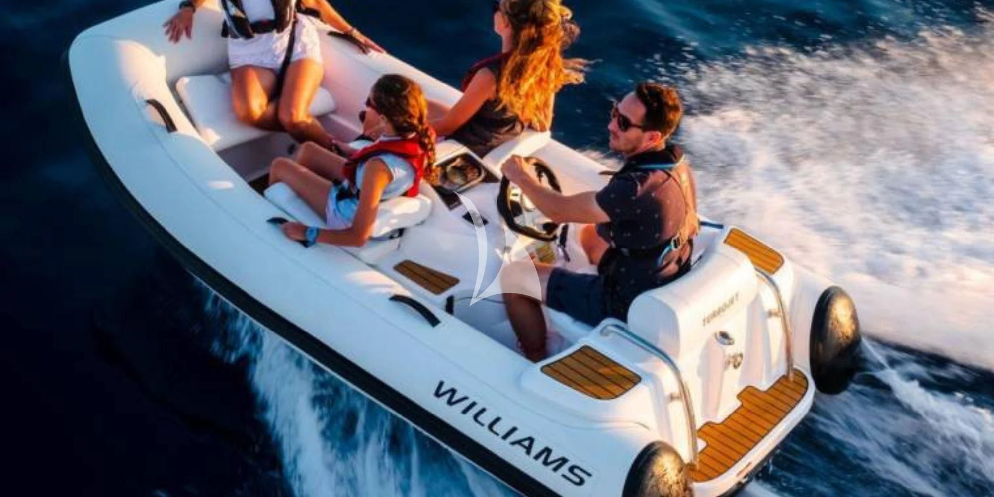 a group of people in a boat aboard LUCE GUIDA Yacht for Sale